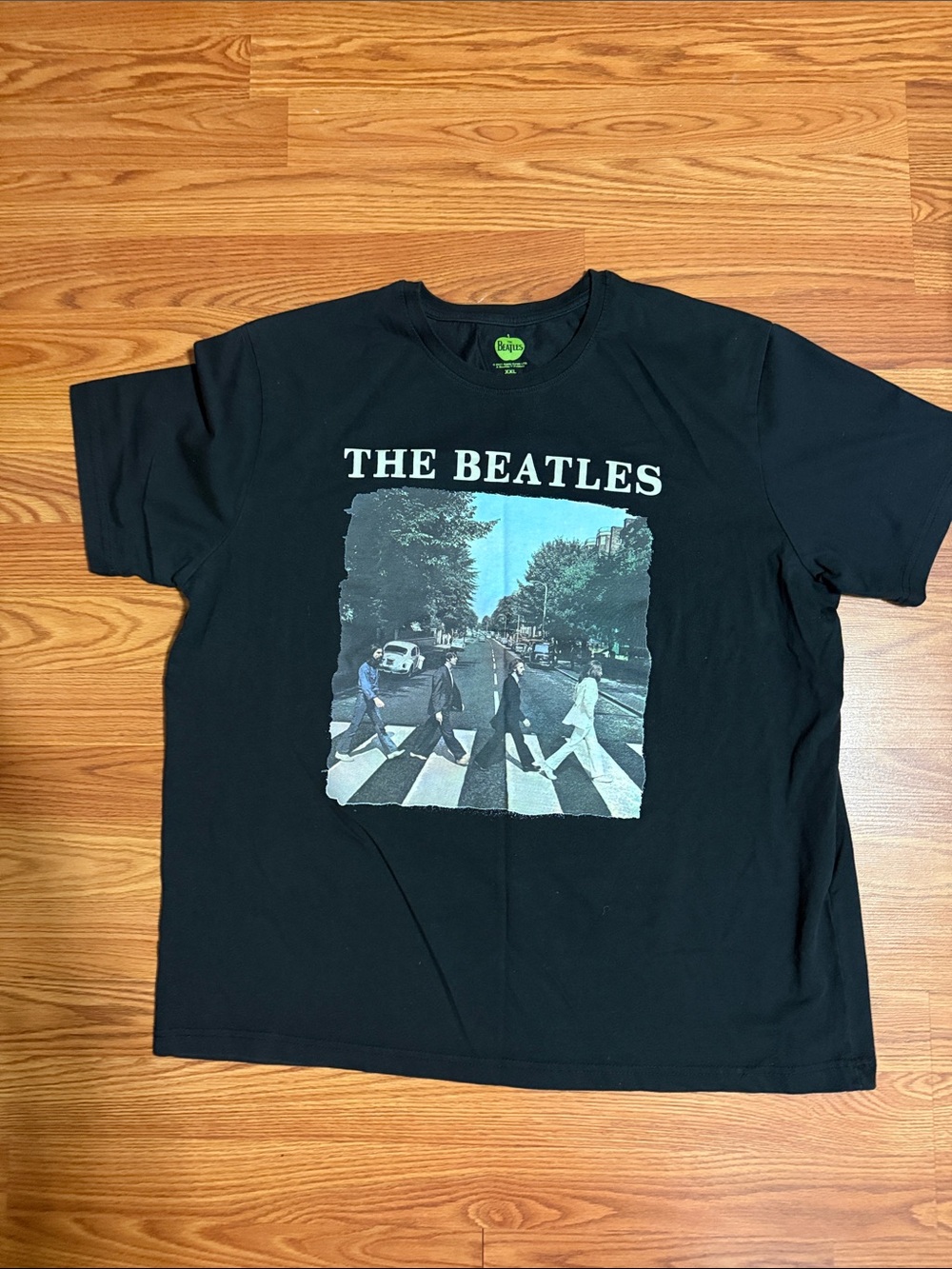 The Beatles Black Crewneck Tee with Abbey Road Photo Graphic